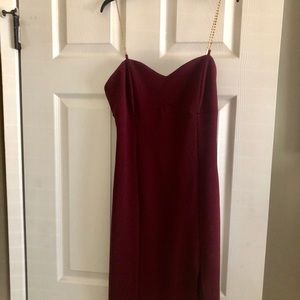 Burgundy cocktail dress